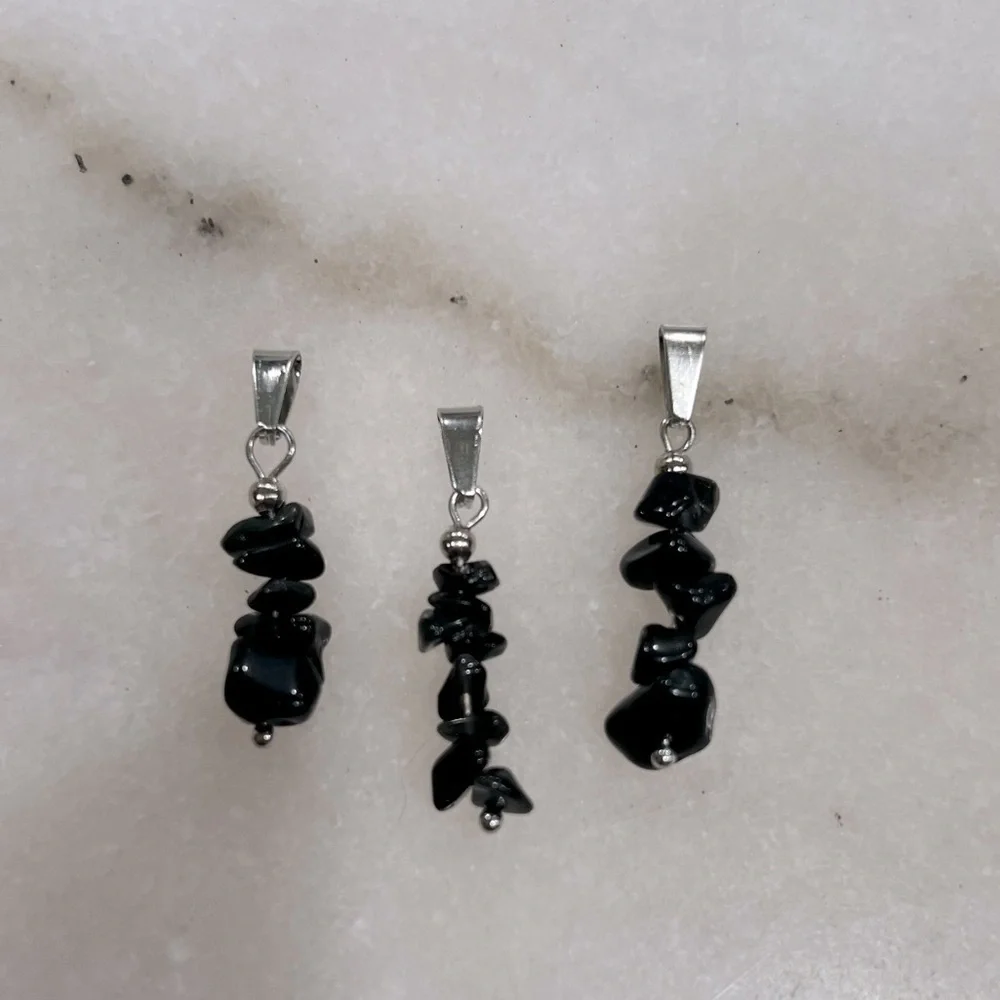 Stack Stone Gemstone Crystal Chip Pendant